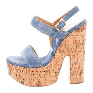 Casadei Suede Cork Sandals